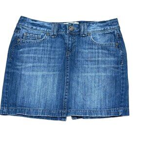 Aeropostale Womens Denim Mini Skirt Size 7 8 Blue Cotton Casual